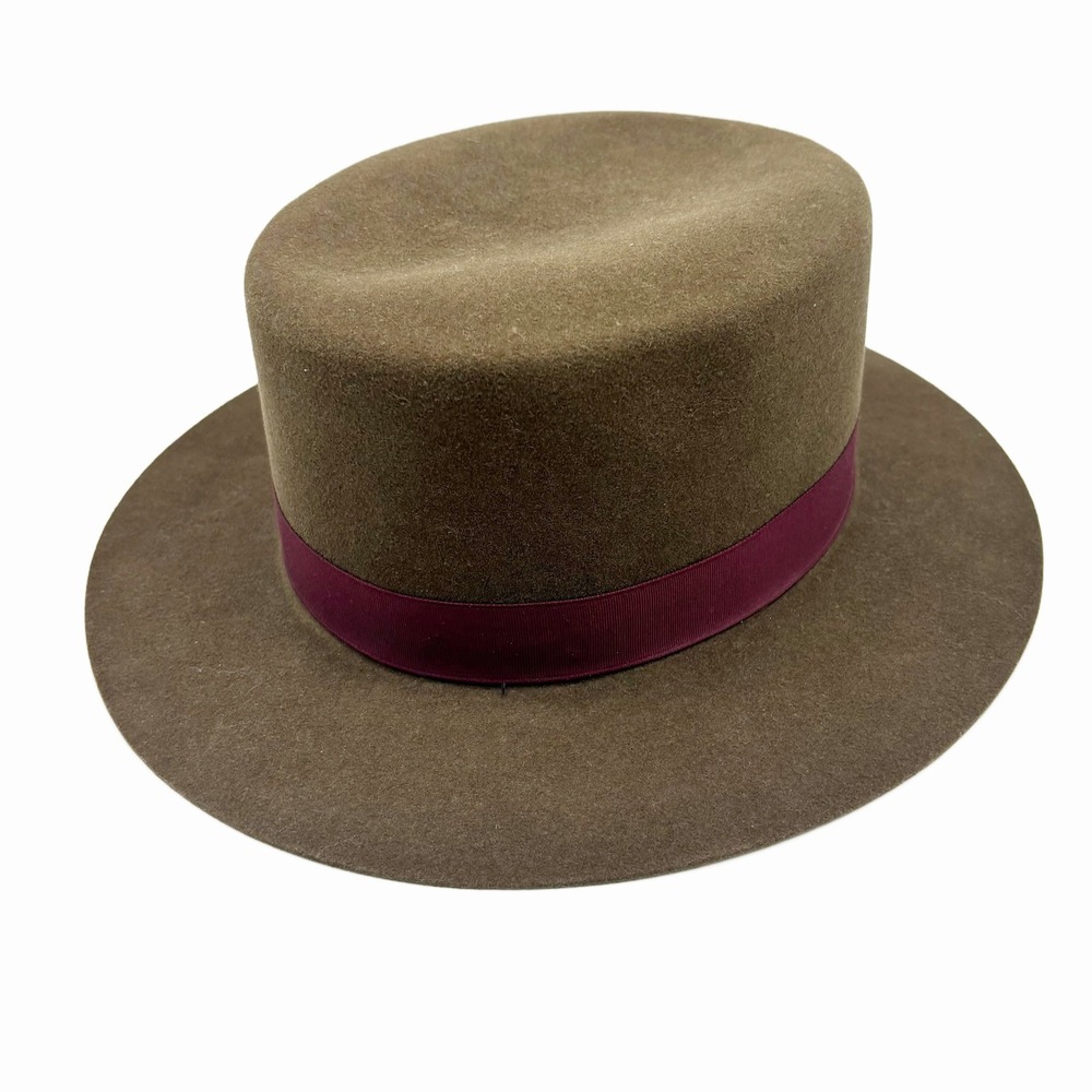 Will Leather Goods The Keaton Olive Wool Felt Rancher Fedora Size XL